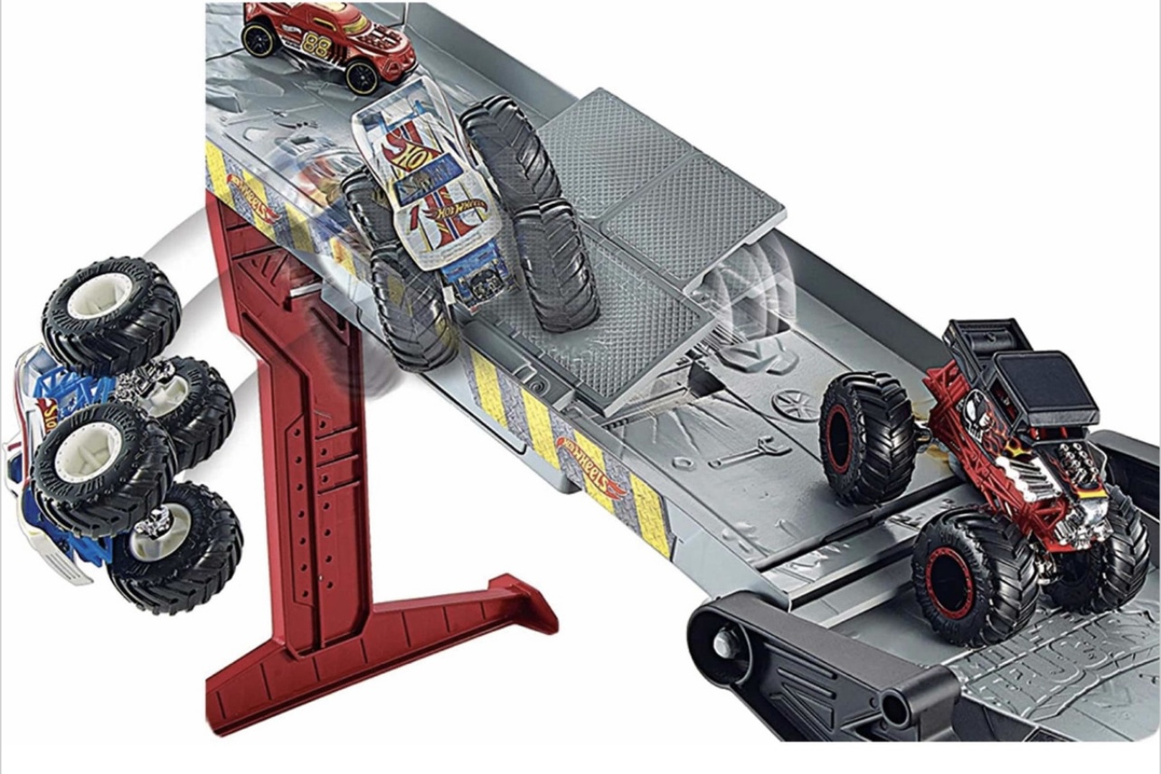 Pista Hot Wheels Monster Trucks Mt Mobile Downhill Play Set