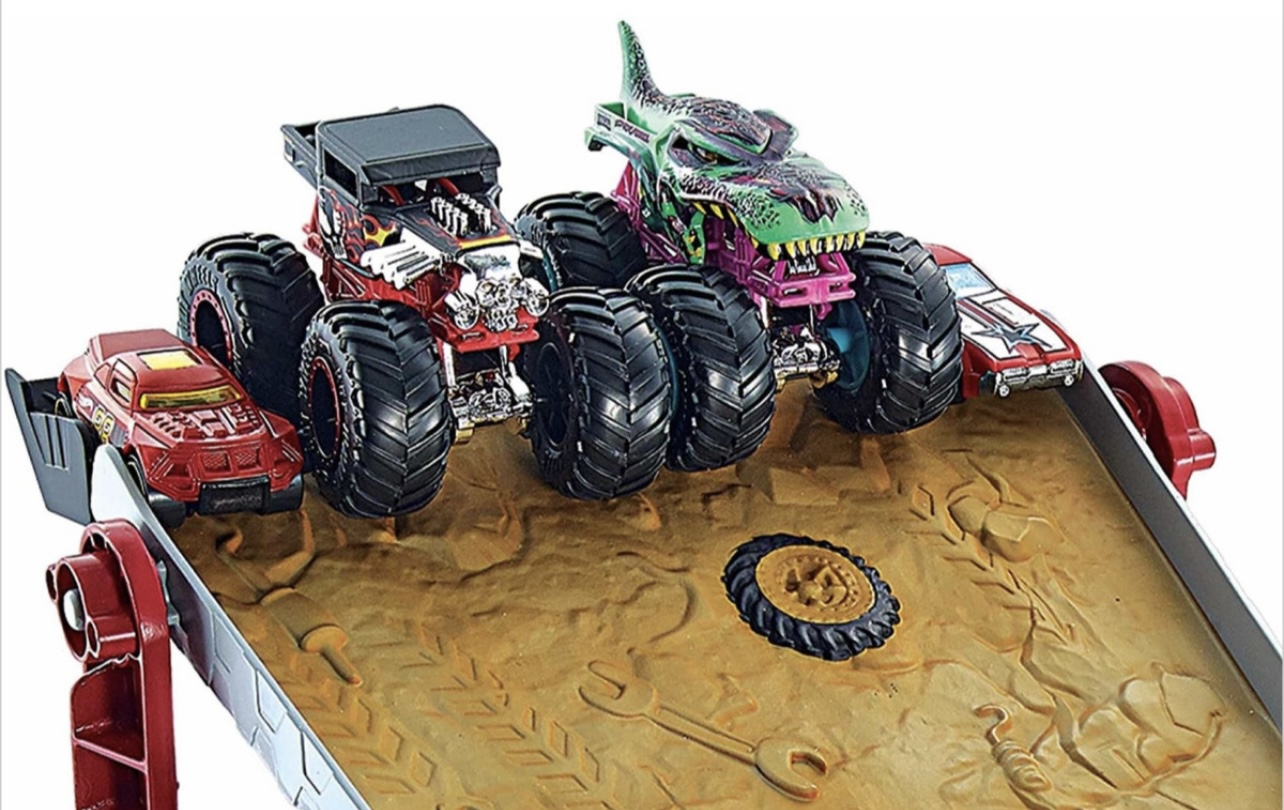 Pista Hot Wheels Monster Trucks Mt Mobile Downhill Play Set