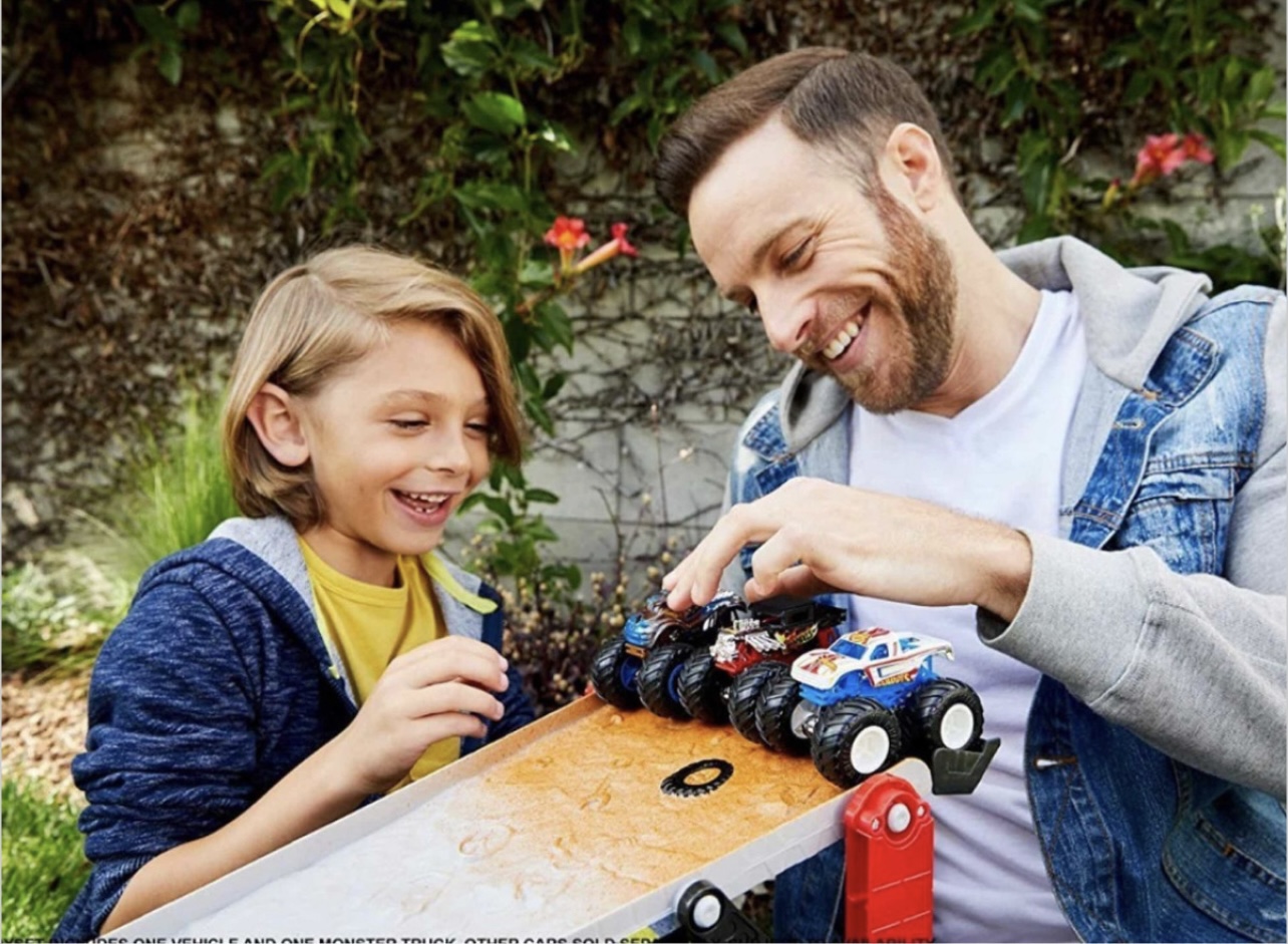 Pista Hot Wheels Monster Trucks Mt Mobile Downhill Play Set