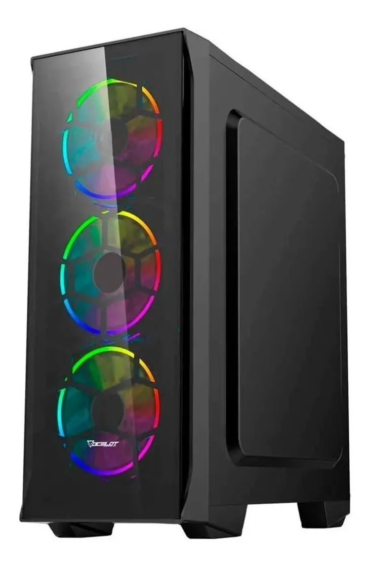 Gabinete Gamer Atx Ocelot Ogec01 Panel De Cristal Templado