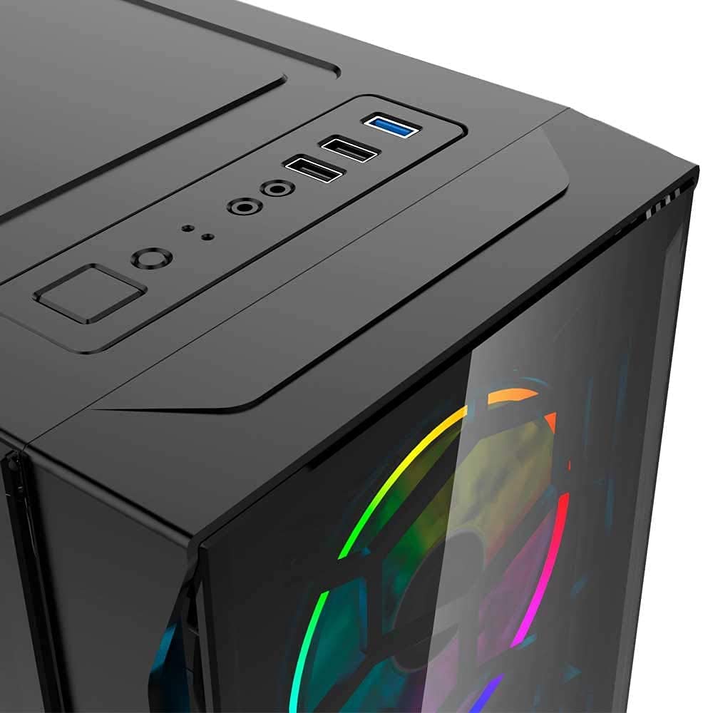  Gabinete Gamer Atx Ocelot Ogec01 Panel De Cristal Templado