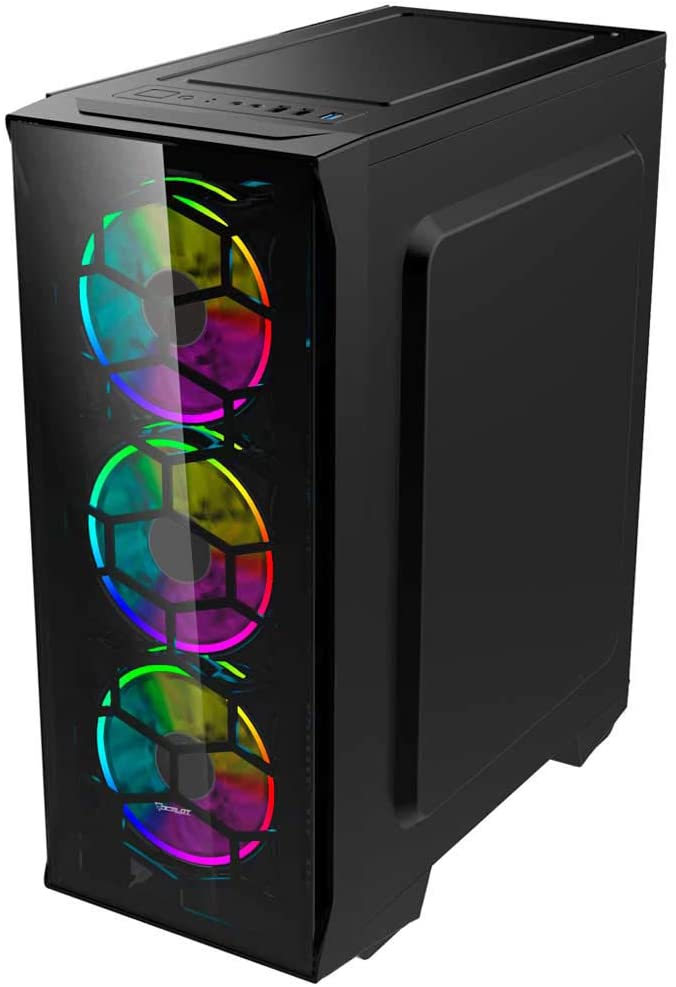  Gabinete Gamer Atx Ocelot Ogec01 Panel De Cristal Templado