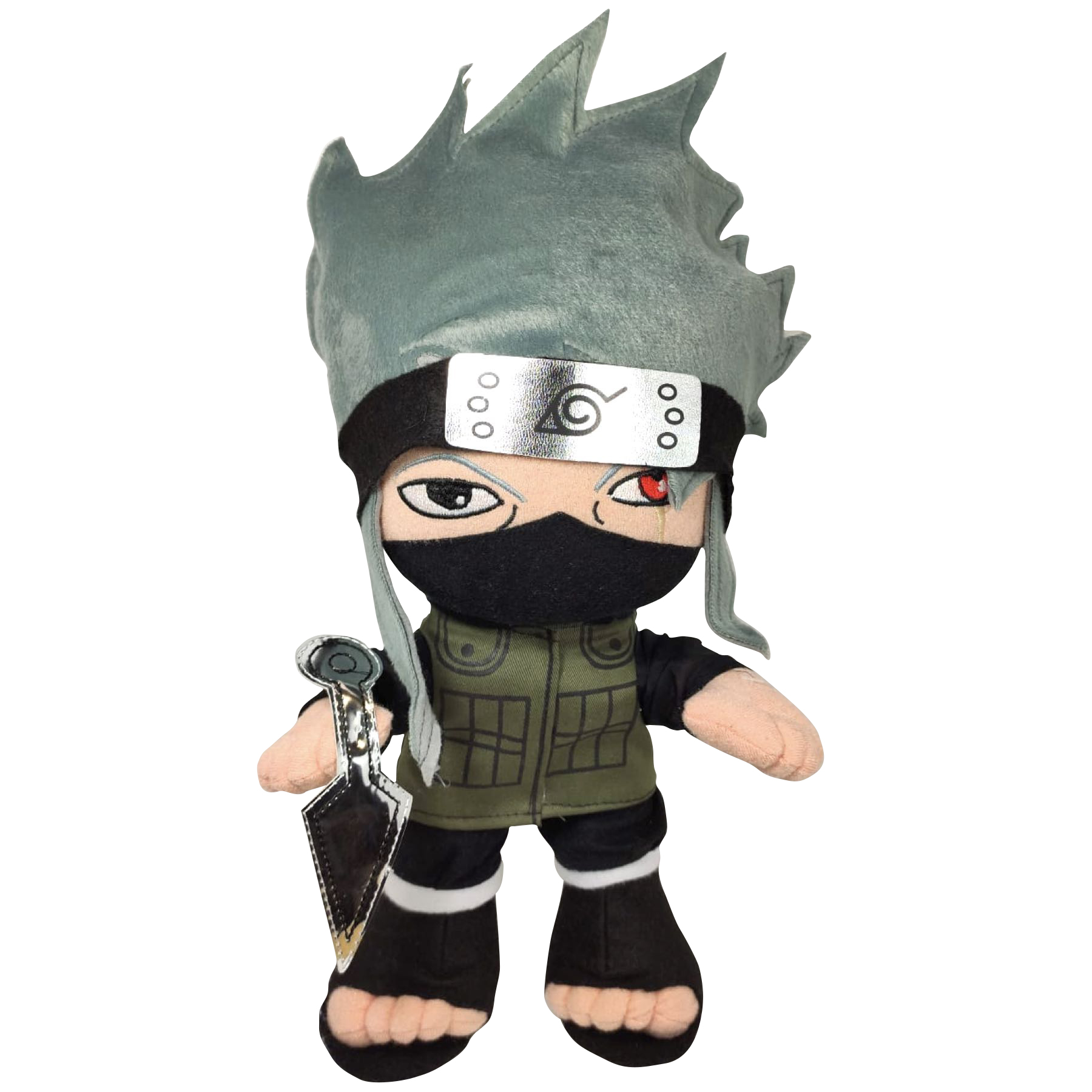Peluche Naruto Juguete Kakashi Clan Hatake Banda Aldea Oculta Hoja Konoha Shippuden Muñeco