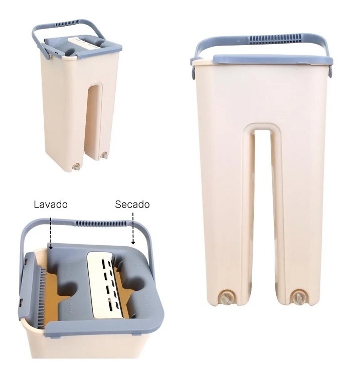 Cubeta Y Trapeador Microfibra Mop Autoexprimible