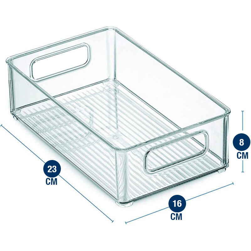 Juego de 8 organizador para despensa ideal para refrigerador, alacenas y espacios de alimentos 4 piezas medianas y cuatro grandes, libres de BPA
