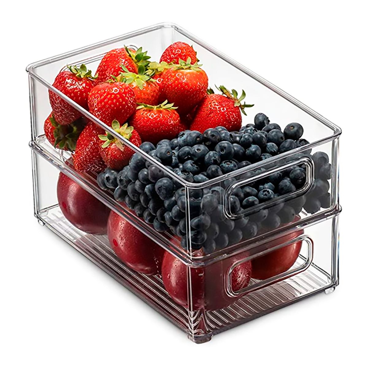 Juego de 8 organizador para despensa ideal para refrigerador, alacenas y espacios de alimentos 4 piezas medianas y cuatro grandes, libres de BPA