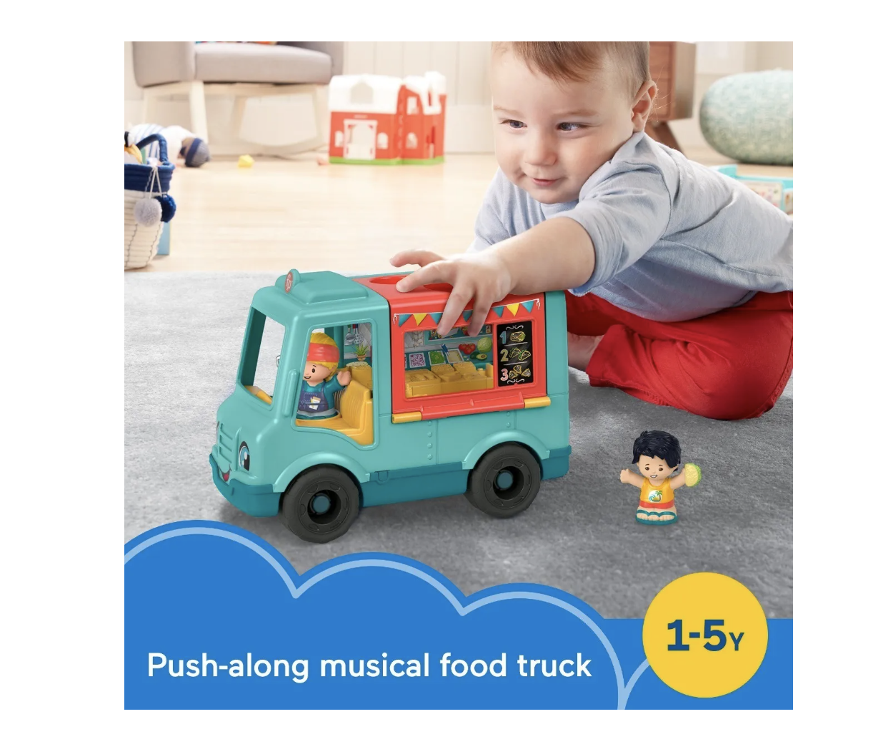 Fisher-Price Little People, Camión de Alimentos  Foodtruck ¡Comamos Juntos!
