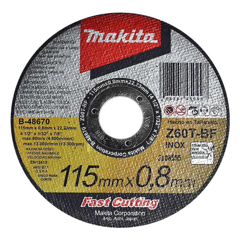 Discos para corte de metal 0.8mm - Makita México Oficial