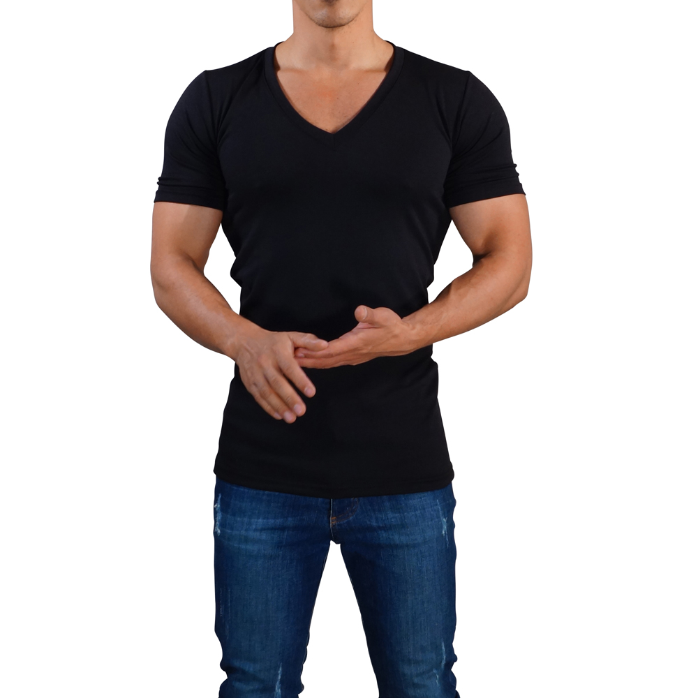 John Leopard Playera Cuello V profundo Hombre