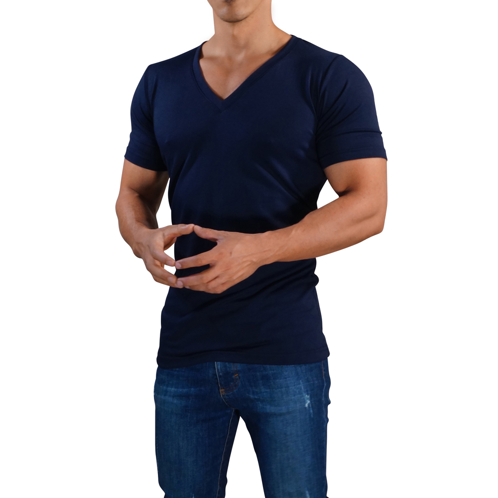 John Leopard Playera Cuello V profundo Hombre