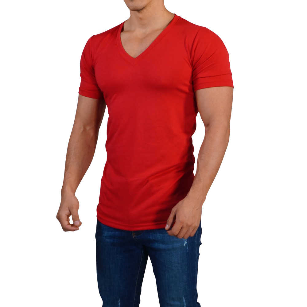 Playeras cuello v online profundo hombre