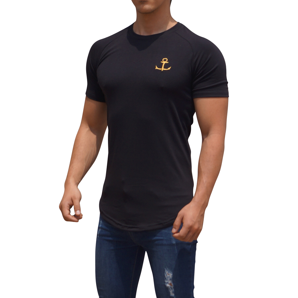 John Leopard Playera Ranglan Manga Corta Hombre