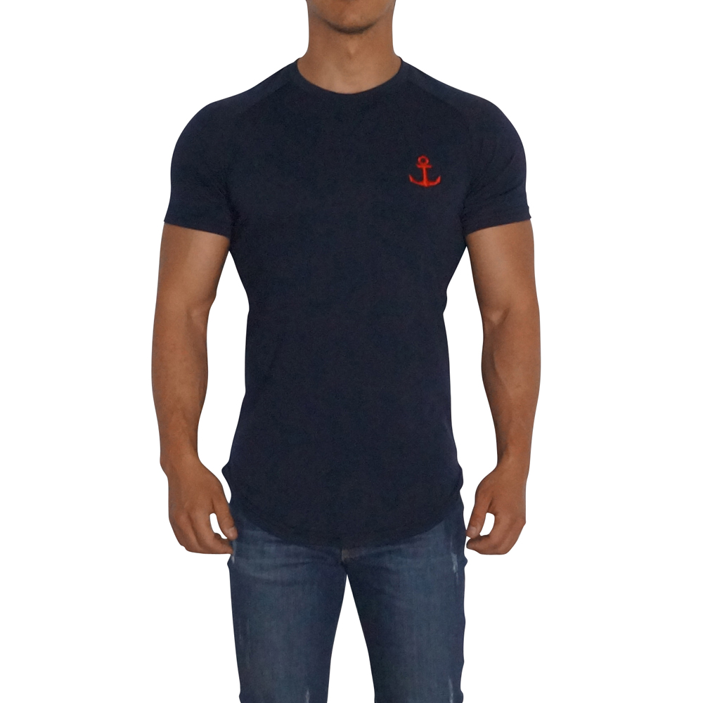 John Leopard Playera Ranglan Manga Corta Hombre