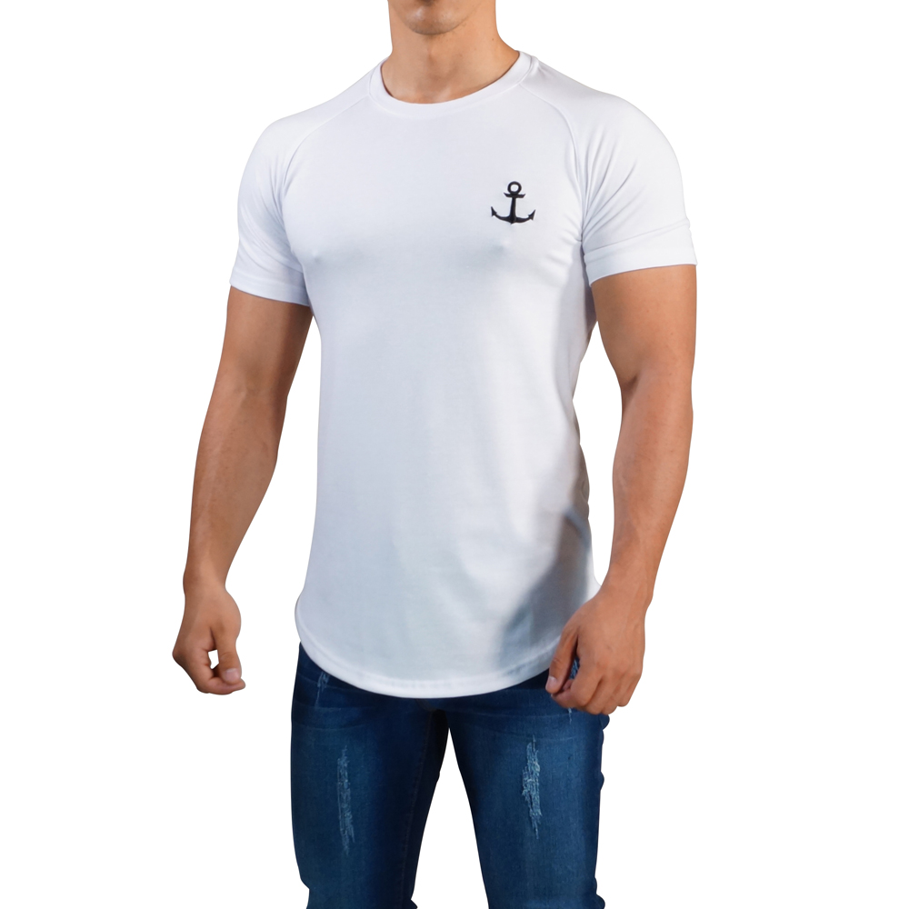 John Leopard Playera Ranglan Manga Corta Hombre