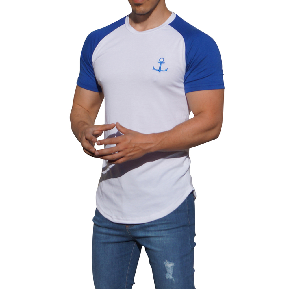 John Leopard Playera Ranglan Manga Corta Hombre