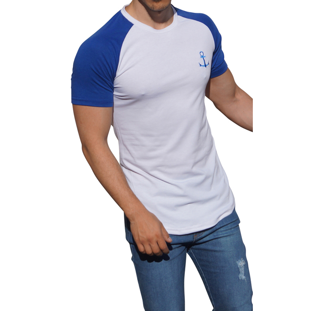 John Leopard Playera Ranglan Manga Corta Hombre