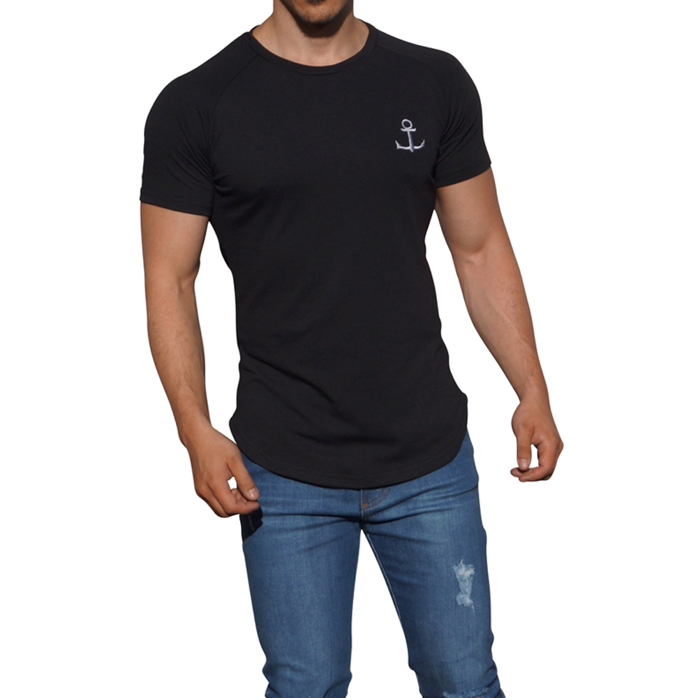 John Leopard Playera Ranglan Manga Corta Hombre