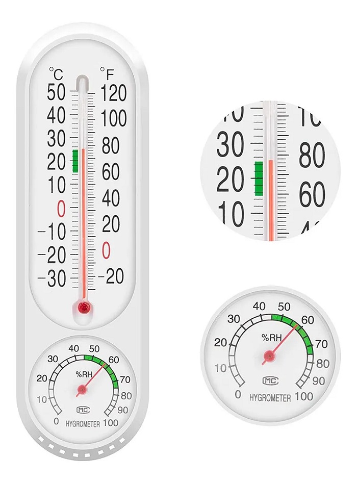 Termómetro Higrómetro Para Interiores Y Exteriores
