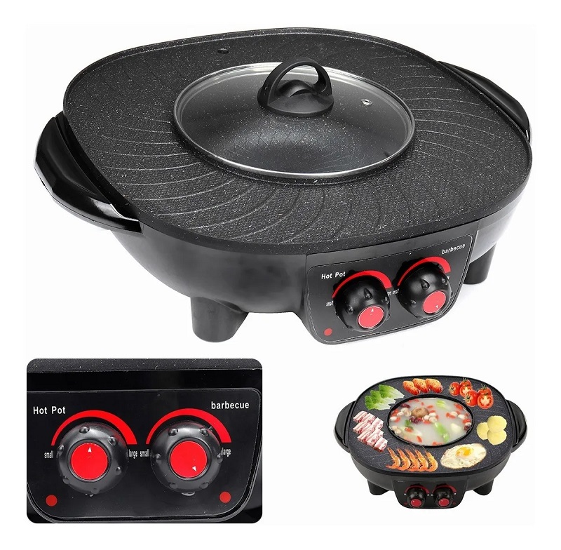 Máquina De Parrilla Eléctrica 1800w Barbacoa