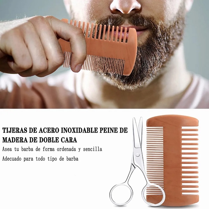 Kit De Cuidado De Barba Y Bigote Para Hombre