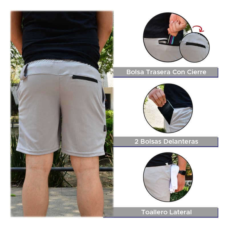 Short Deportivo para Hombre, Shorts para Gym o para Entrenamiento, Talla M, Marca Red Baboon