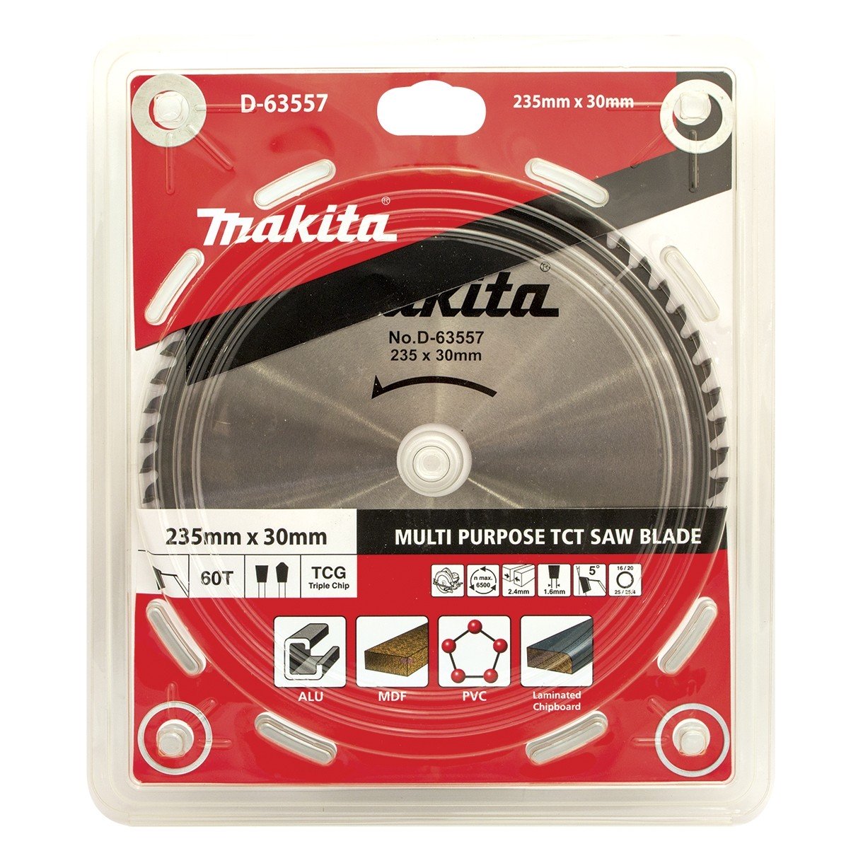Disco Sierra Multimaterial 9-1/4 X 60 D Tcg Makita D63557