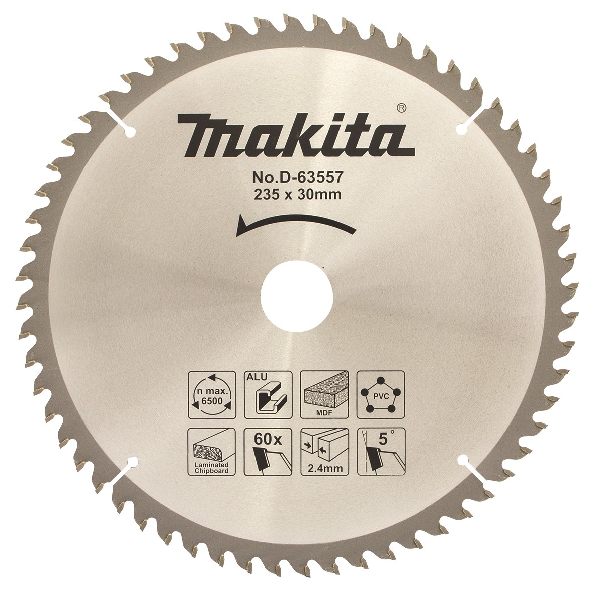 Disco Sierra Multimaterial 9-1/4 X 60 D Tcg Makita D63557