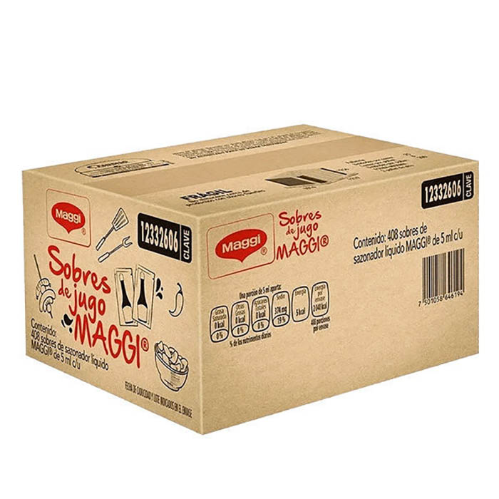Jugo Sazonador Maggi Sachet 408 Sobres de 5 mL