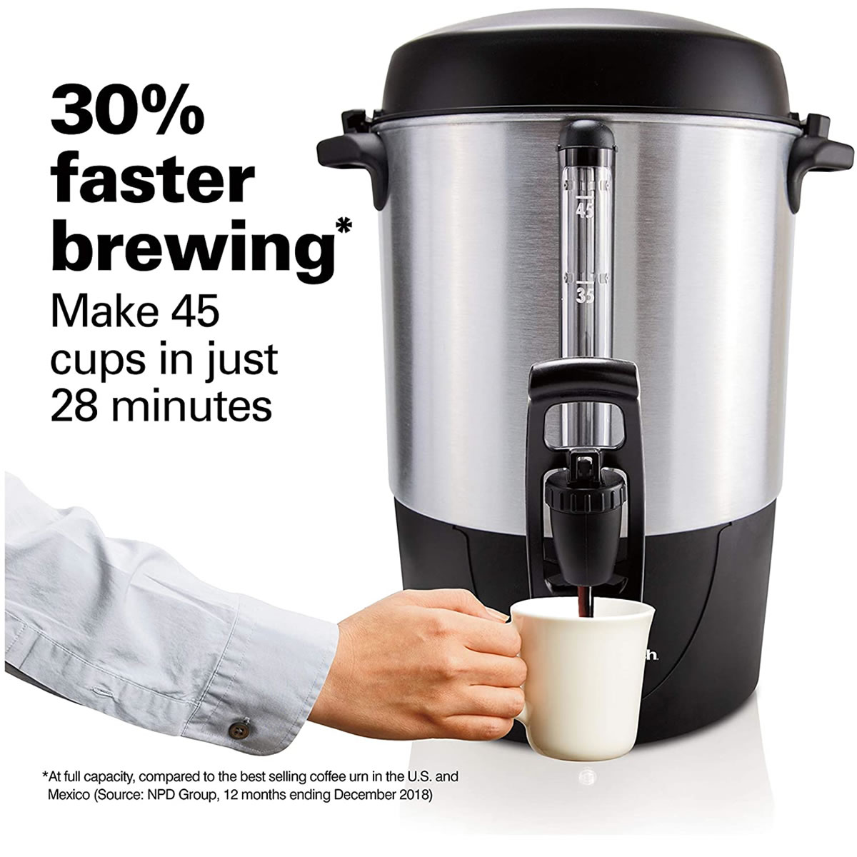 Cafetera Eléctrica Para 45 Tazas Hamilton Beach 40521 SMS