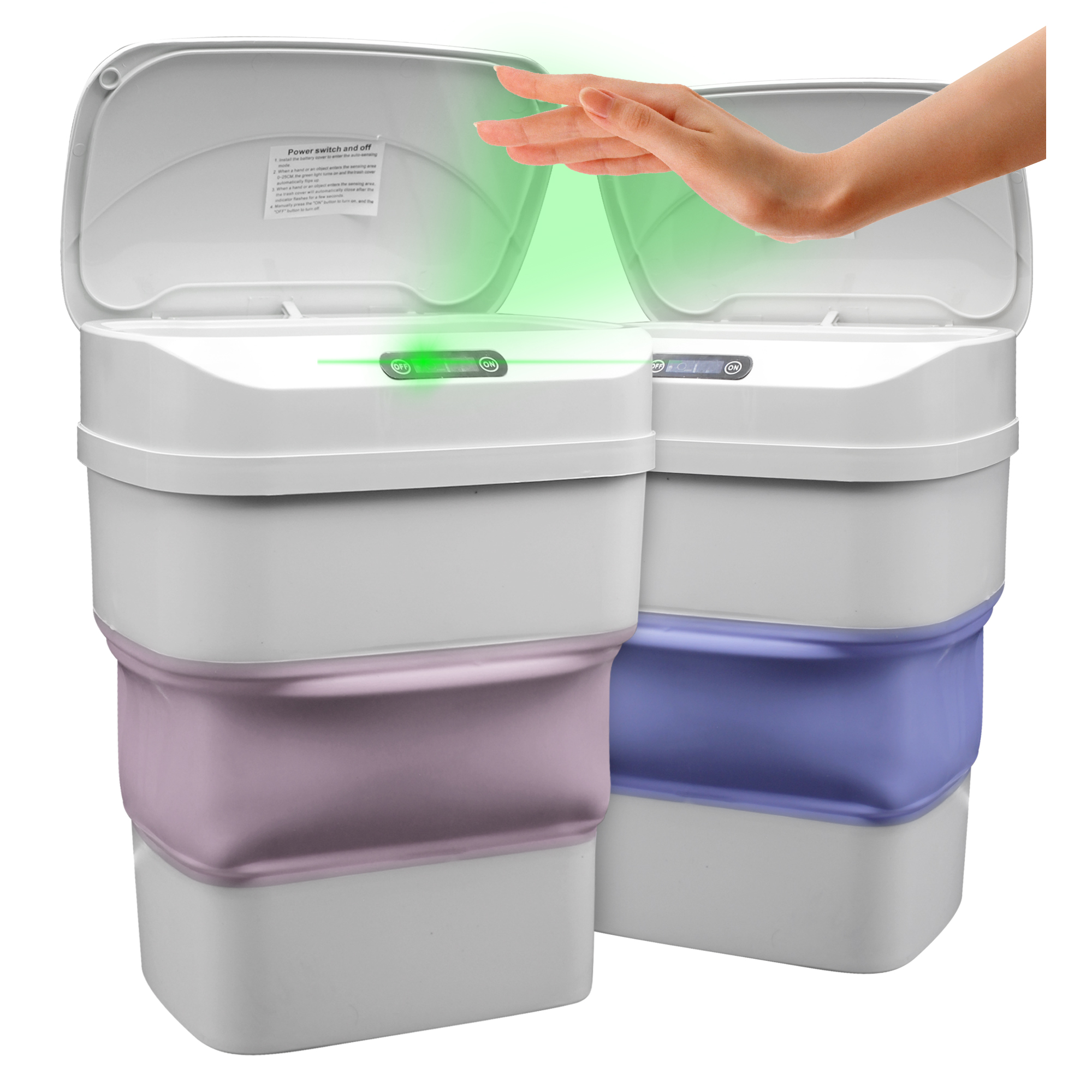 Bote De Basura Plegable Inteligente Con Sensor De Movimiento