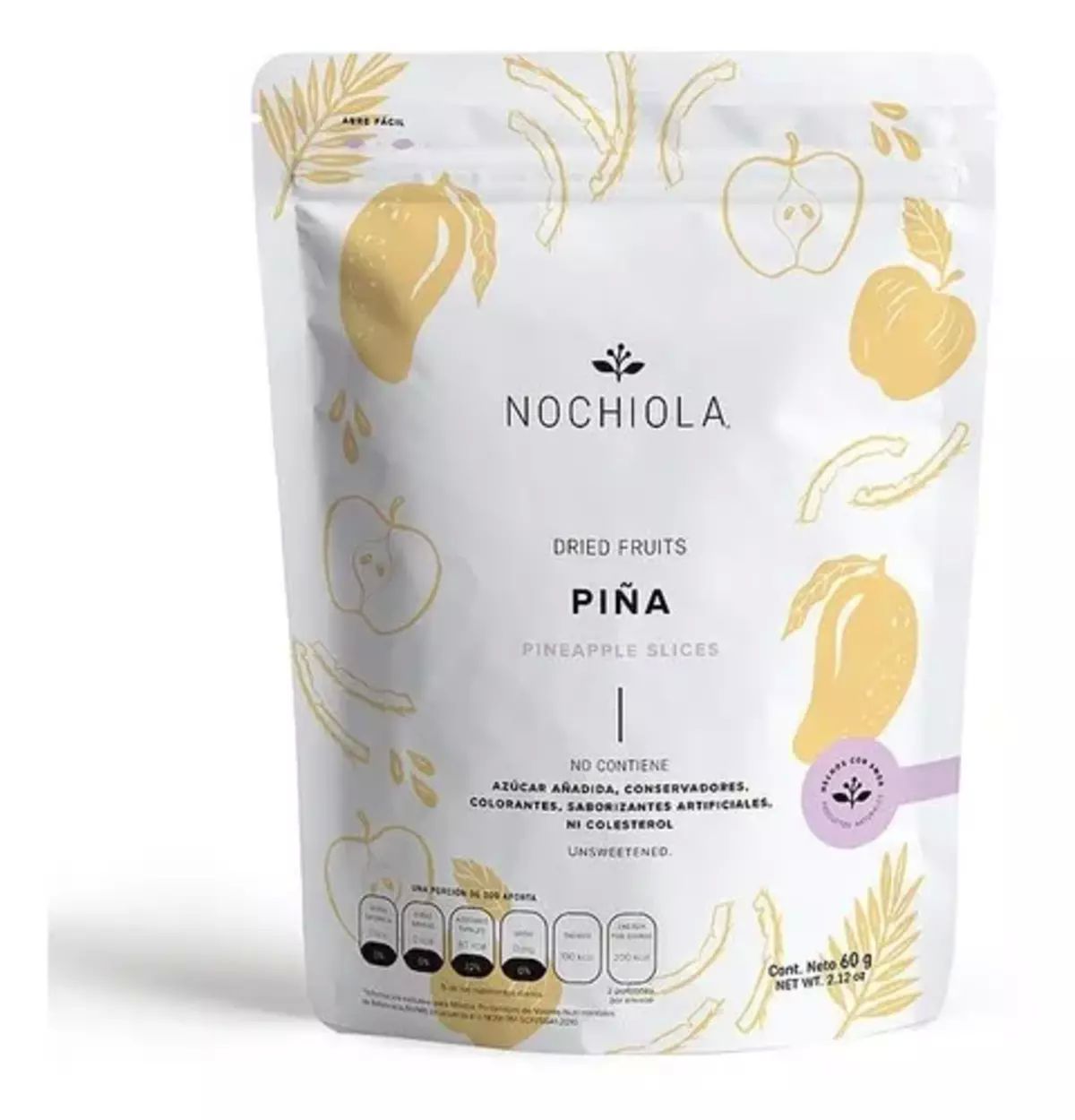 Piña Deshidratada Natural 60g Nochiola Vegan
