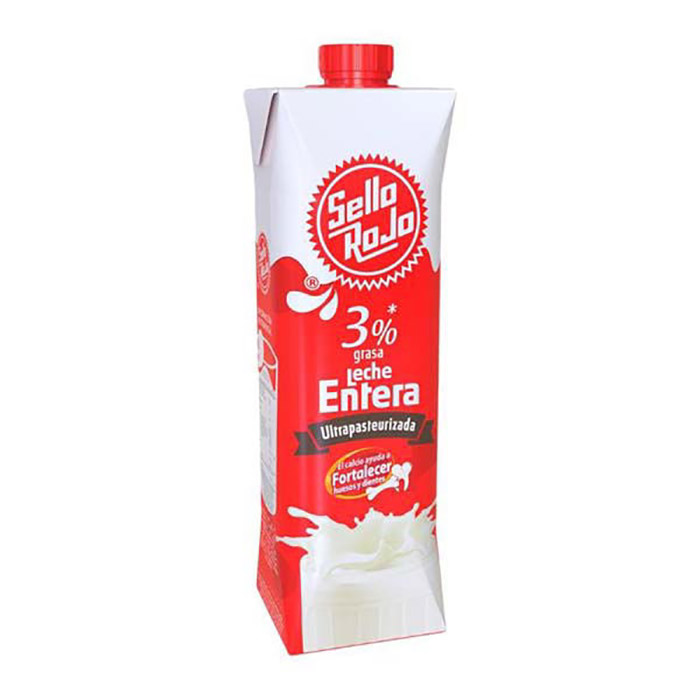 Leche Entera SELLO ROJO 12 de 1 L