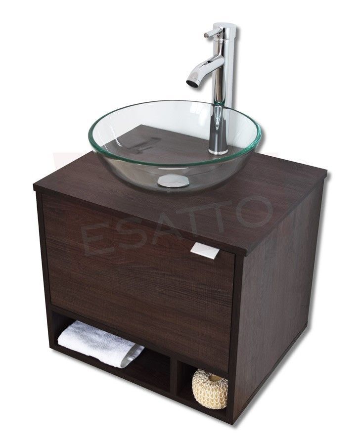 Esatto® Mueble Baño Dcta Drop Lavabo Vidrio Llave Desagües