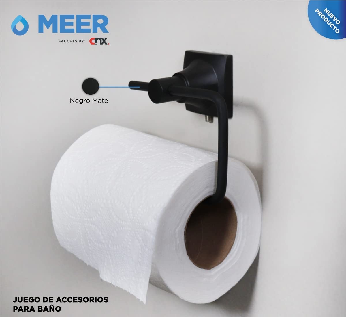 Accesorios para Baño color Negro Mate, Incluye todo lo que tu baño necesita .