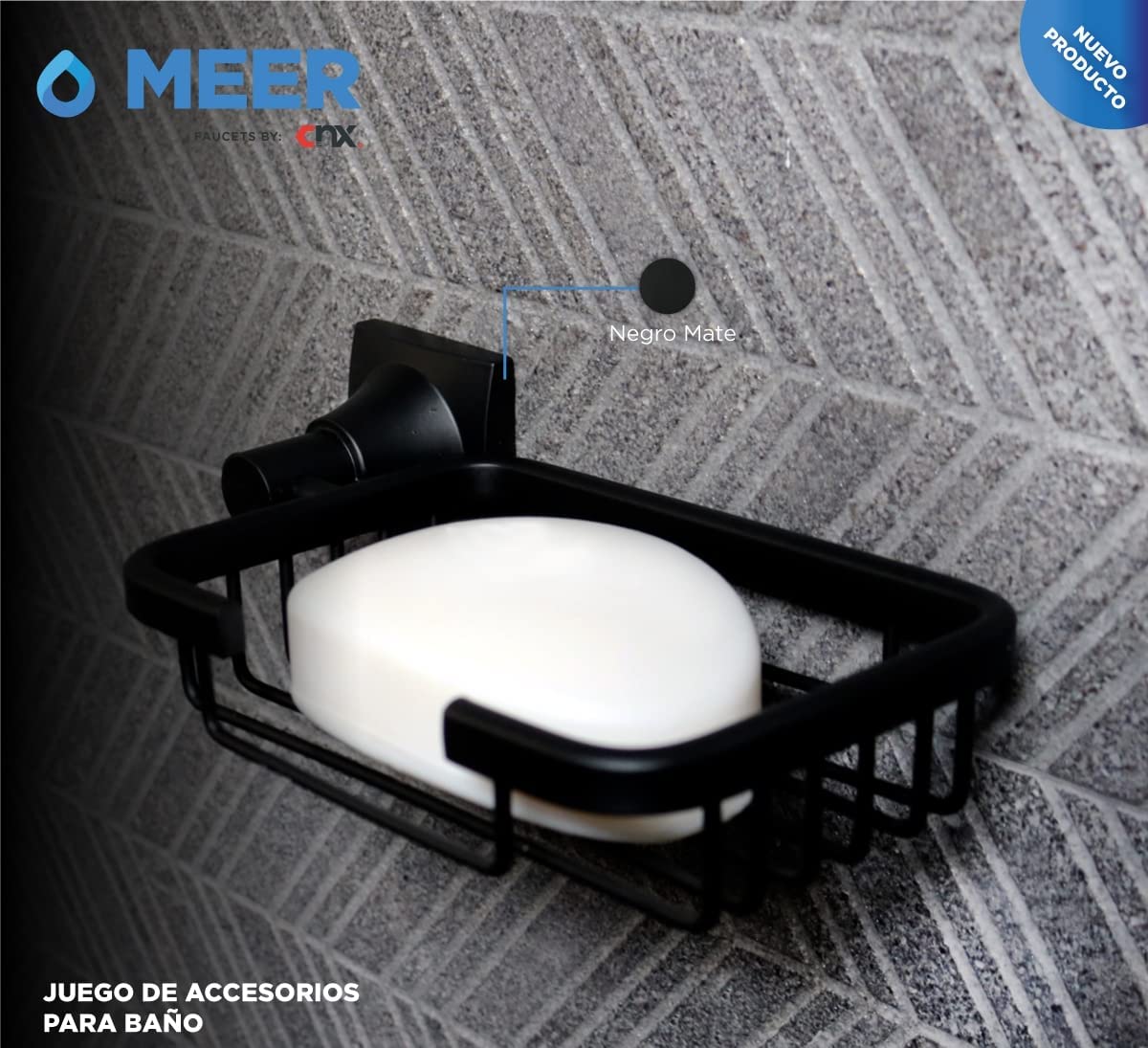 Accesorios para Baño color Negro Mate, Incluye todo lo que tu baño necesita .