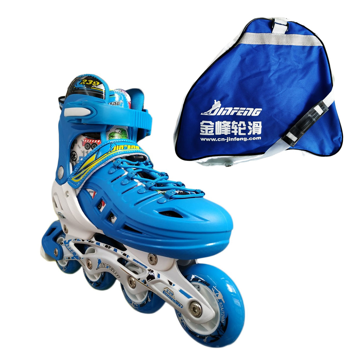Patines Ajustables Infantiles Con Freno Y Mochila Para Calle