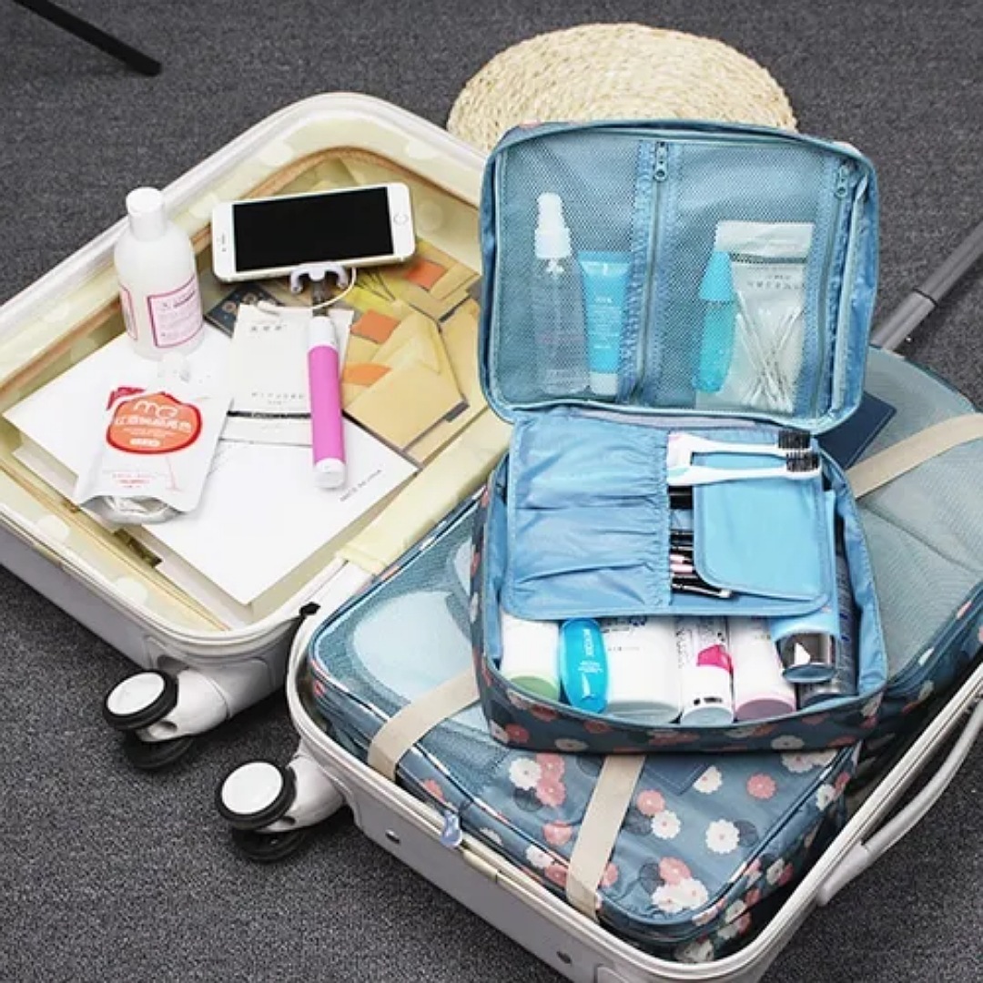 Cosmetiquera Neceser Bolsa Organizadora De Viaje Estuche Bolsa De Cosméticos Portátil A Prueba De Agua Higiene Persona