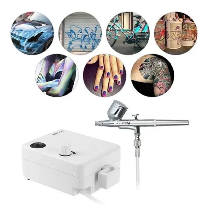 Aerografo Mini Compresor De Aire Multiusos Doble Accion