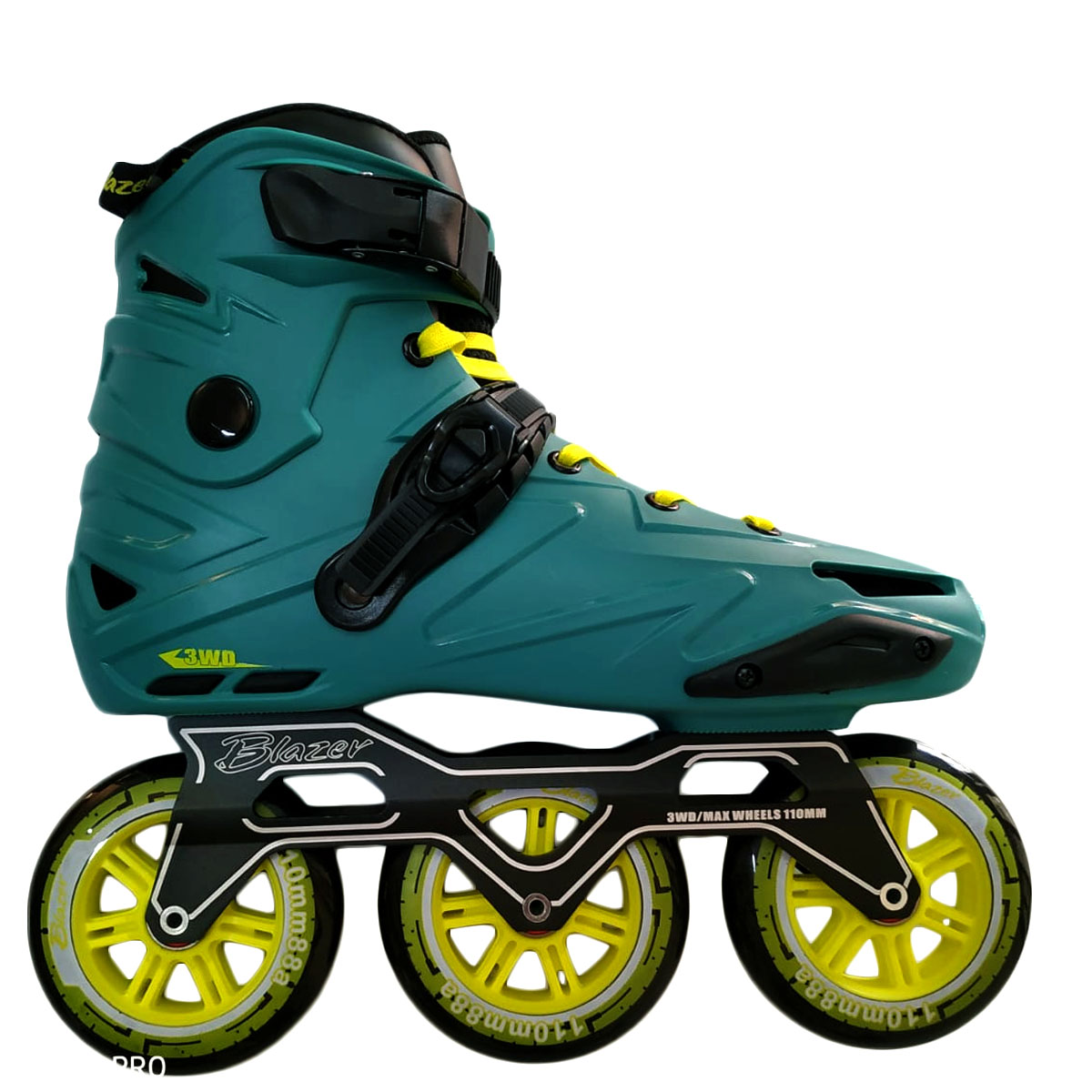 Patines de Velocidad Premium Verde 3 Ruedas
