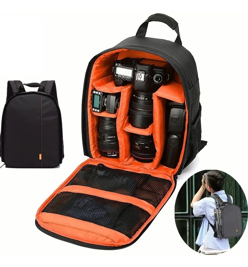 Mochila Para Camara Profesional  Impermeable Cámara Naranja