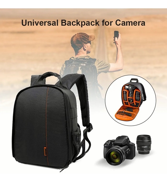 Mochila Para Camara Profesional  Impermeable Cámara Naranja