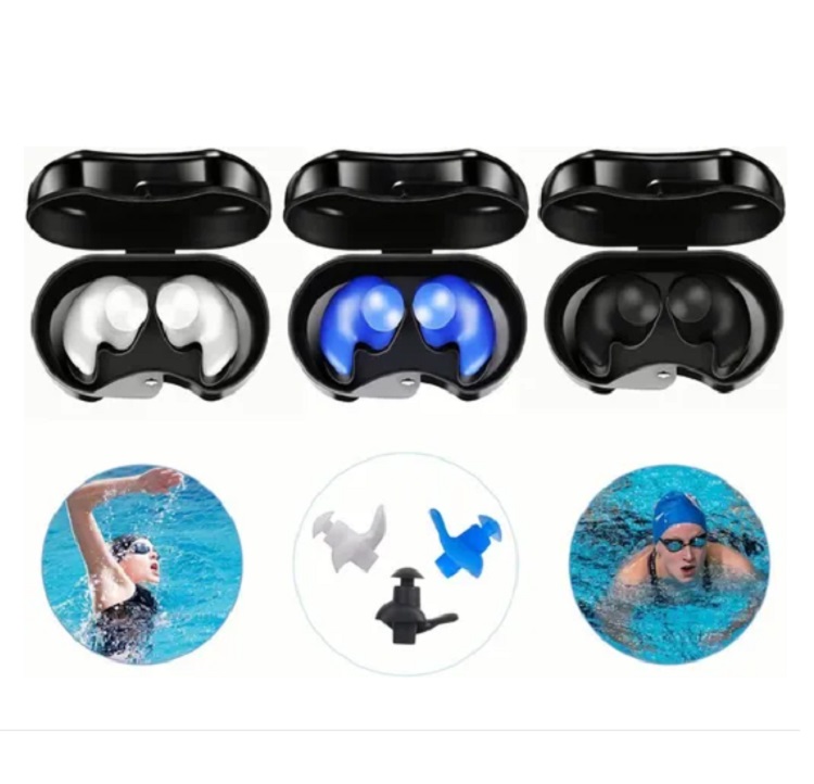6pzs Tapones Para Oidos Natación Silicona Reutilizables