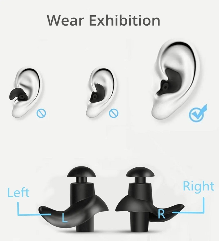 6pzs Tapones Para Oidos Natación Silicona Reutilizables