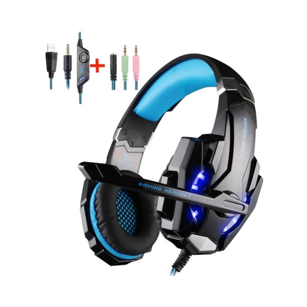 Audífonos Diadema Gamer Con Micrófono Kotion G9000 Color Negro
