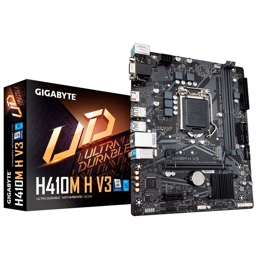 Tarjeta Madre Gigabyte Micro ATX H410M H V3, S-1200, Intel H510 Express, HDMI, 64GB DDR4 para Intel