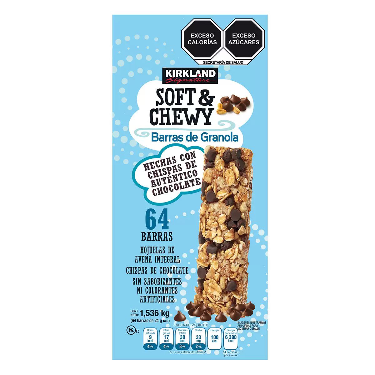 Barras De Granola Soft & Chewy 1.44kg Kirkland