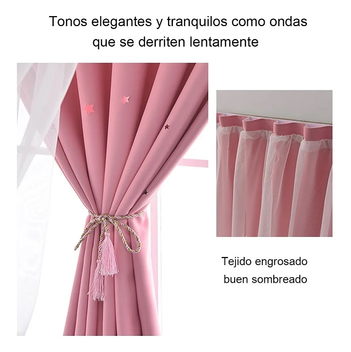 Cortinas Rosas Persianas Oscuras Color Rosa
