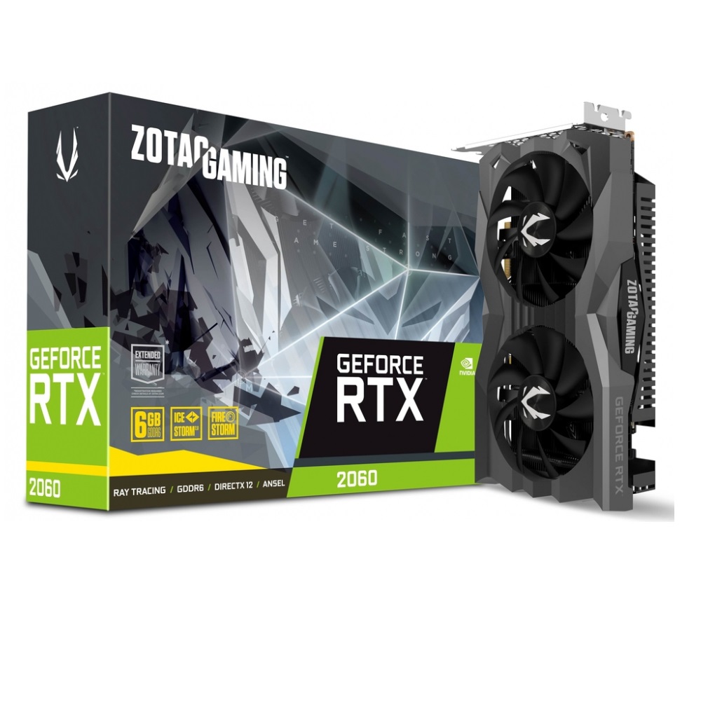TARJETA DE VIDEO ZOTAC (ZT-T20600H-10M) RTX 2060 6GB GDDR6,192BIT,HDCP,DP*3,HDMI