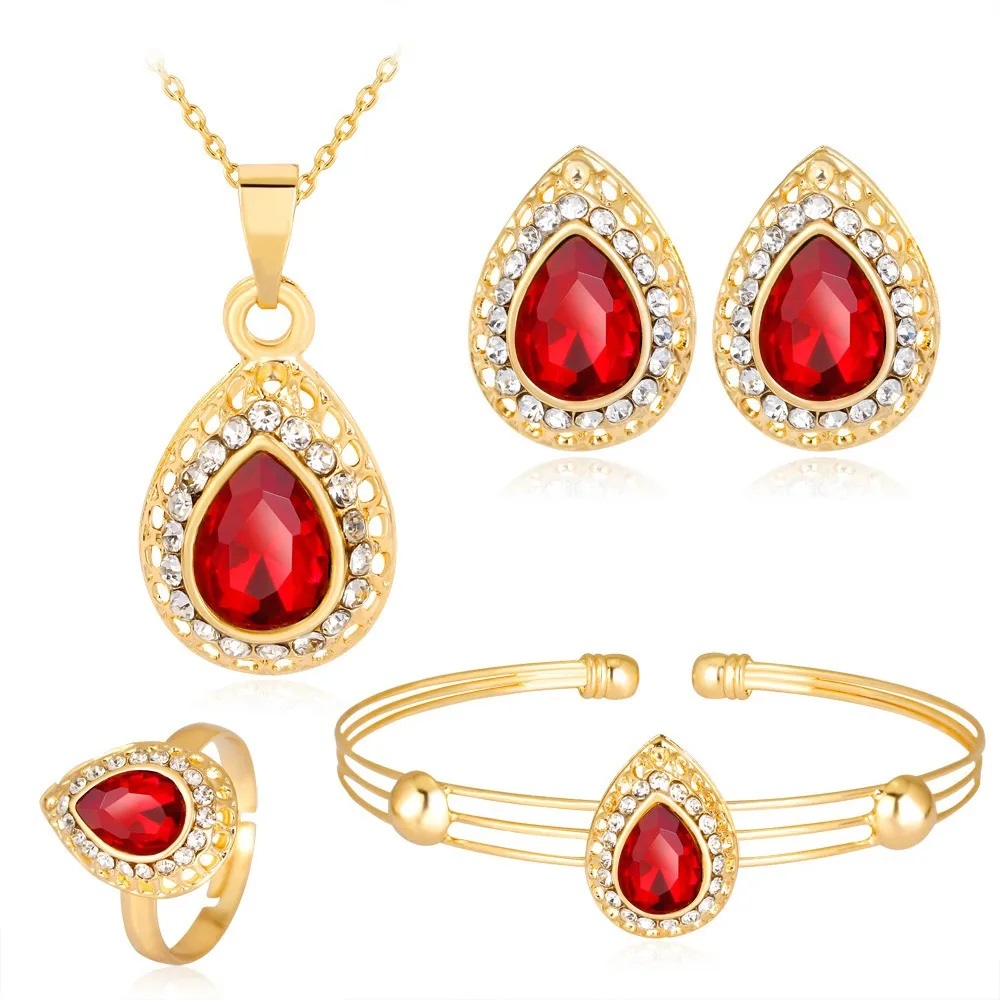 Conjunto De Joyas Para Mujer Rojo