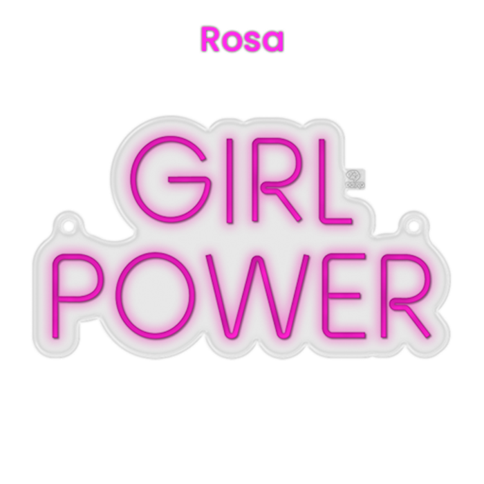 Letrero Neón GIRL POWER Decoración Fácil instalación calidad Premium para interior y exteriores